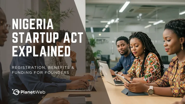 Nigeria Startup Act meeting with diverse professionals discussing registration, benefits, and funding opportunities.