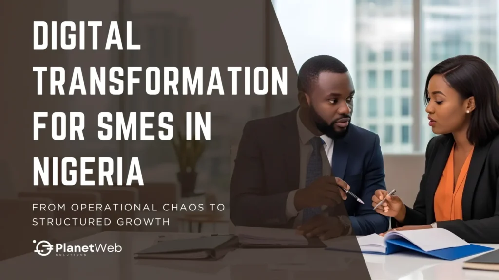 Business people discuss digital transformation for SMEs in Nigeria