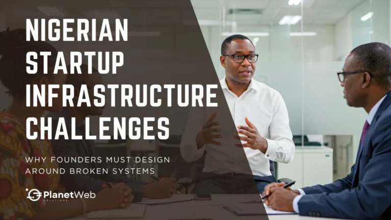 Nigerian startup infrastructure challenges discussed in a vibrant office setting with engaged professionals.