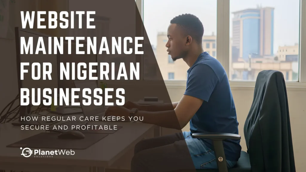 Professional workspace showcasing Website Maintenance for Nigerian Businesses with modern technology.