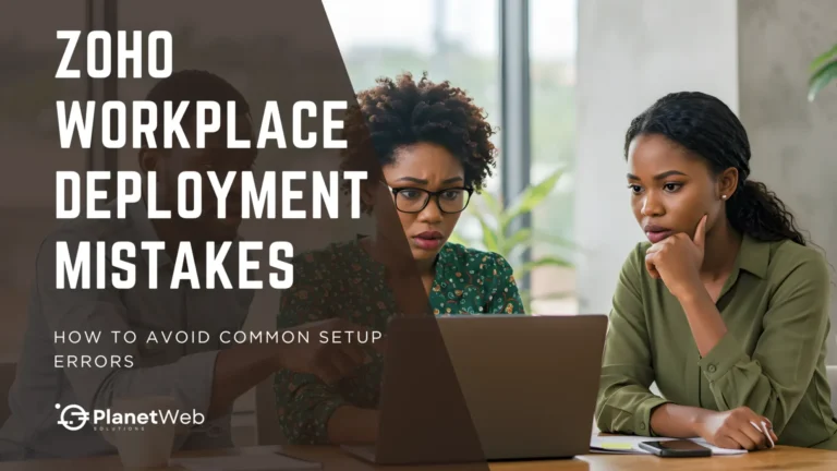 Group discusses Zoho Workplace deployment mistakes, highlighting solutions to common setup errors.