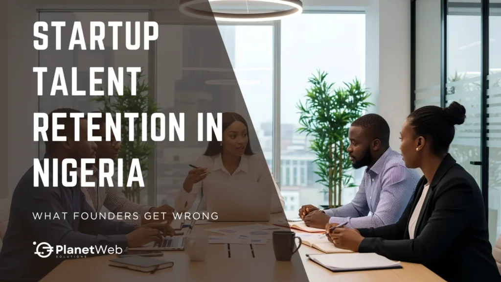 Startup talent retention in Nigeria webinar cover with founders discussing mistakes.