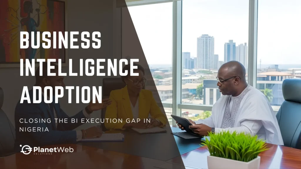 Business intelligence adoption strategies in a modern corporate setting promote data-driven decision-making and collaboration.