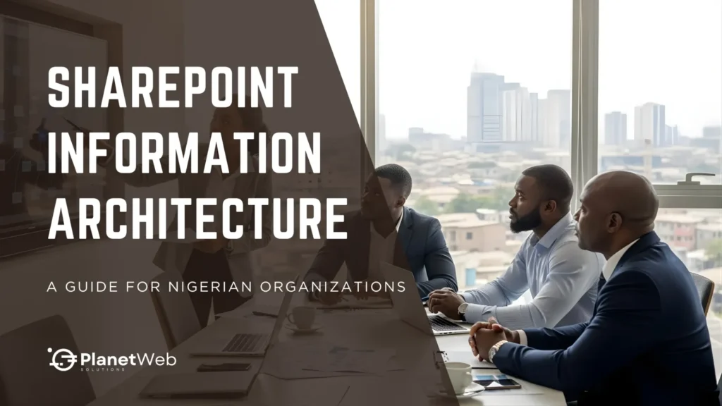 Professional meeting on SharePoint Information Architecture for Nigerian organizations, fostering collaborative discussions.