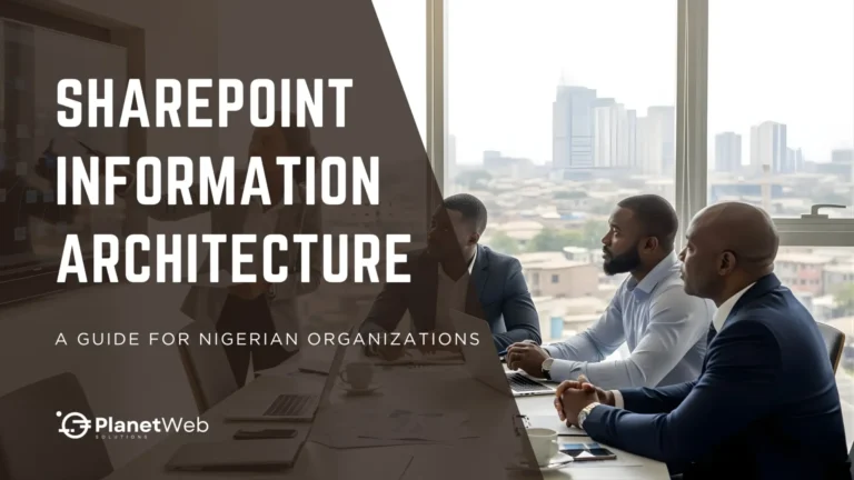 Professional meeting on SharePoint Information Architecture for Nigerian organizations, fostering collaborative discussions.