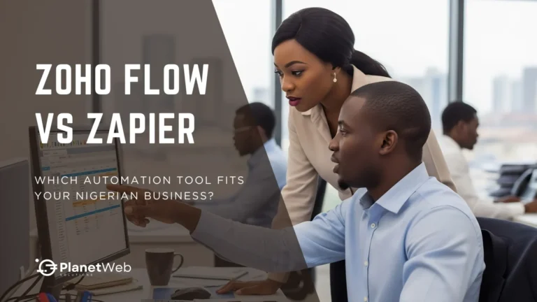 Zoho Flow vs Zapier comparison for Nigerian business automation.