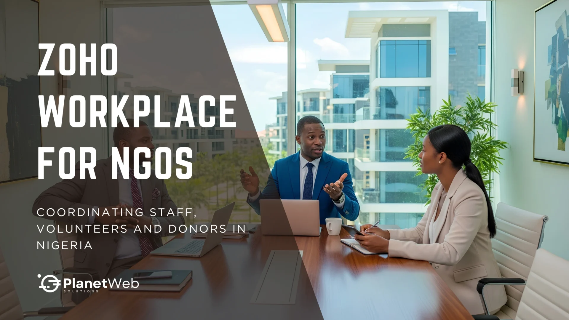 ZOHO Workplace for NGOs meeting in Nigeria with business team collaboration.